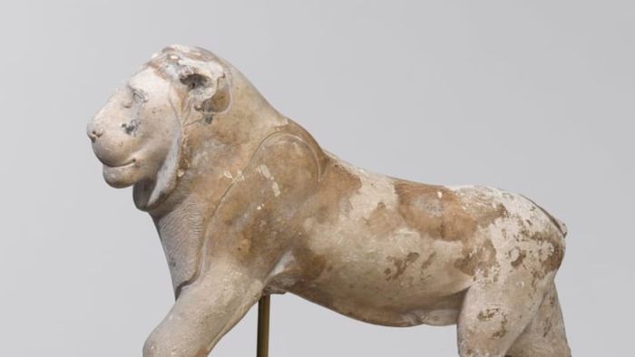 Sculptor's Model of a Walking Lion, ca. 664 to 630 BCE, limestone