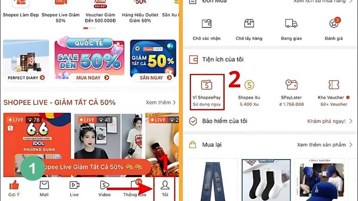 Mẹo liên kết ví ShopeePay không cần thẻ ngân hàng - bước đầu tiên