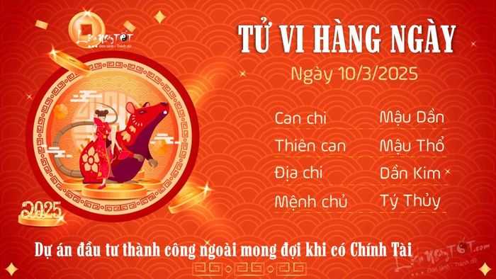 Tử vi hàng ngày 10/3/2025 của 12 con giáp - Tuổi Tý
