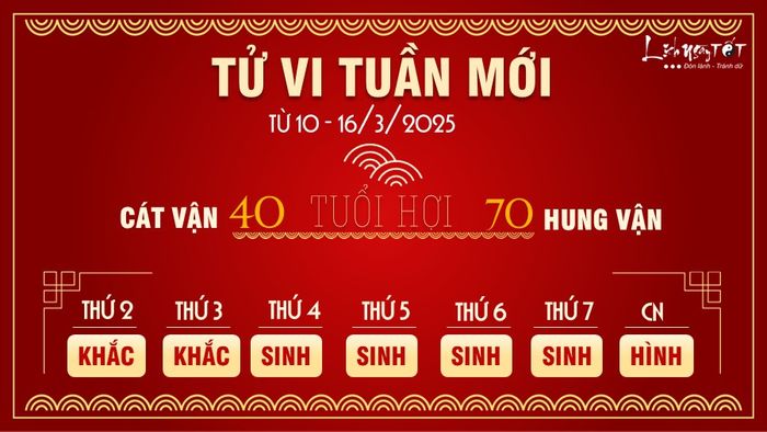 Tử vi tuần mới 12 con giáp từ 10-16/3/2025 cho tuổi Hợi