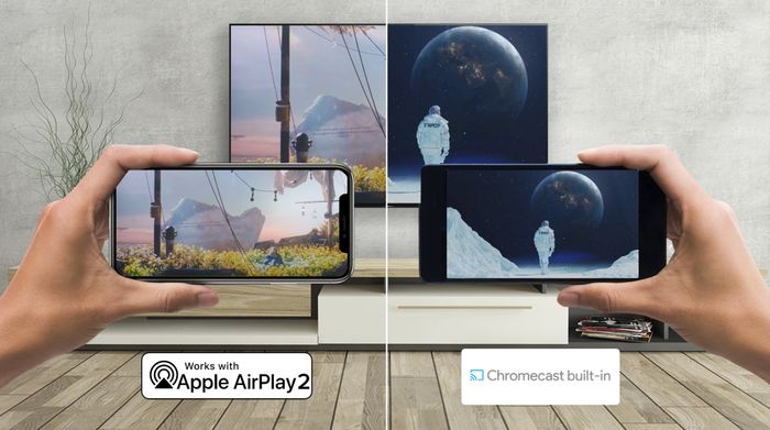 Google Tivi Sony 4K 55 inch XR - 55X90K - Chiếu màn hình từ điện thoại lên Tivi