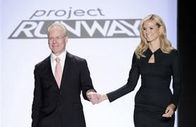 Image of Heidi Klum walking the runway on Project Runway
