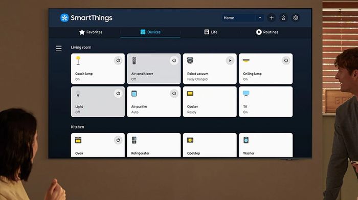 Smart Tivi Neo QLED Samsung 4K 85 inch QA85QN90D - SmartThings