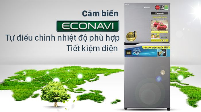 Tủ lạnh Panasonic Inverter 234 lít NR-TV261APSV - Cảm biến thống minh giúp tiết kiệm điện