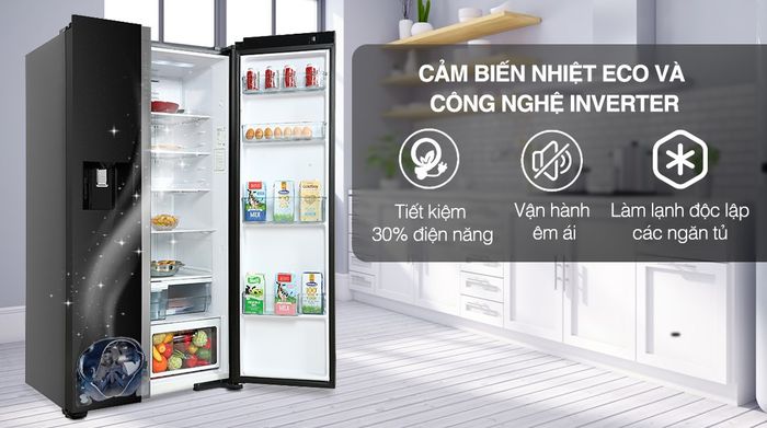 Tủ lạnh Hitachi Inverter 573 lít R-SX800GPGV0 GBK - Công nghệ tiết kiệm điện