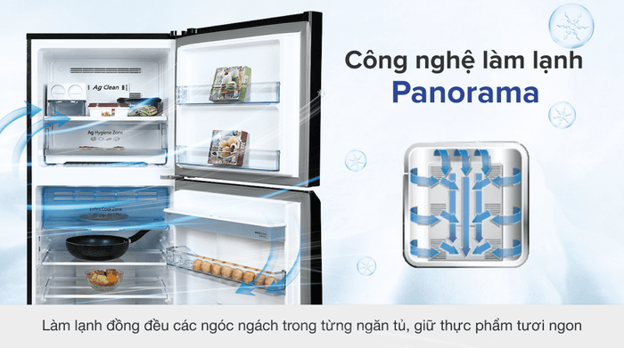 Tủ lạnh Panasonic Inverter 326 lít NR-TL351GPKV - Công nghệ làm lạnh Panorama