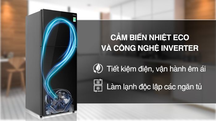 Tủ lạnh Hitachi Inverter 349 lít R-FVY480PGV0 GBK - Công nghệ tiết kiệm điện