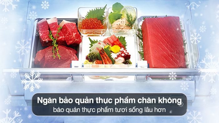 Tủ lạnh Hitachi Inverter 540 lít R-HW540RV(X) - Ngăn chân không