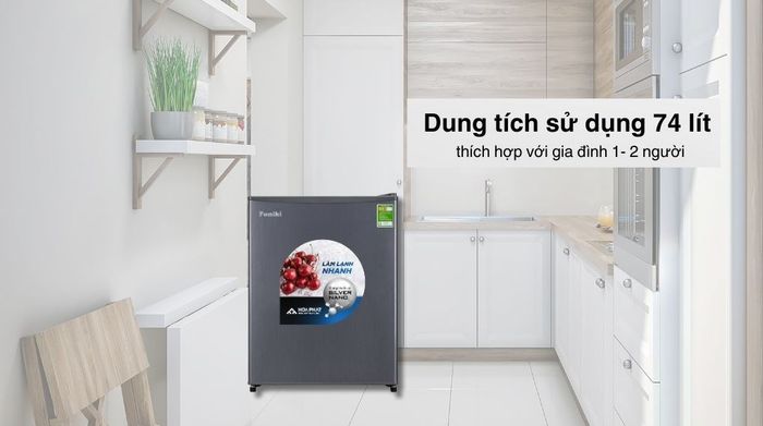 Tủ lạnh Funiki 74 lít FR-71CD - Tổng quan thiểt kế