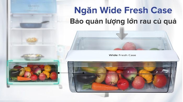 Tủ lạnh Panasonic Inverter 405 lít NR-TX461GPKV - Ngăn rau củ Wide Fresh Case