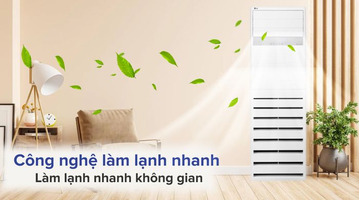Máy lanh tủ đứng LG Inverter 5 HP ZPNQ48GT3A0 - Công nghệ làm lạnh nhanh