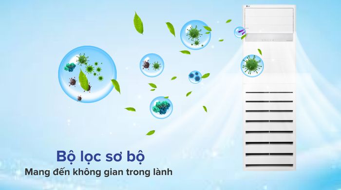 Máy lạnh tủ đứng LG Inverter 5 HP ZPNQ48LT3A0 - Bộ lọc sơ bộ tuổi thọ cao