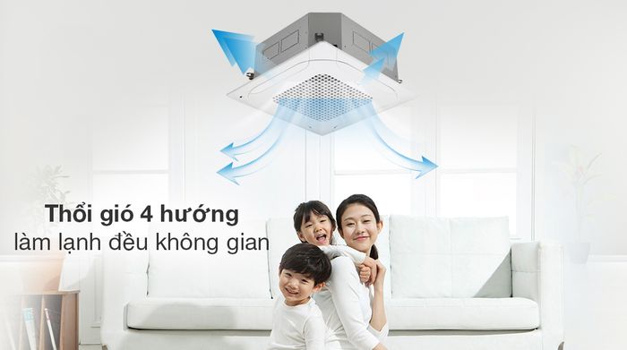 Máy lạnh âm trần LG Inverter 3 HP ZTNQ30GNLE0 - Cơ chế thổi gió