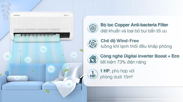Máy lạnh âm trần Samsung Inverter 5 HP AC140TN4DKC/EA 3 Pha - Khả năng lọc không khí