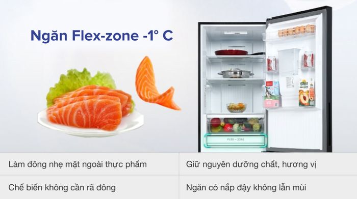 Tủ lạnh Toshiba Inverter 322 lít GR-RB405WE-PMV(06)-MG - Ngăn Flex-zone -1° C