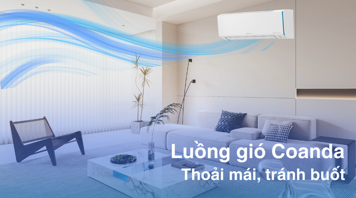 Máy lạnh Daikin Inverter 2 chiều 1 HP ATHF25XVMV - Cơ chế thổi gió