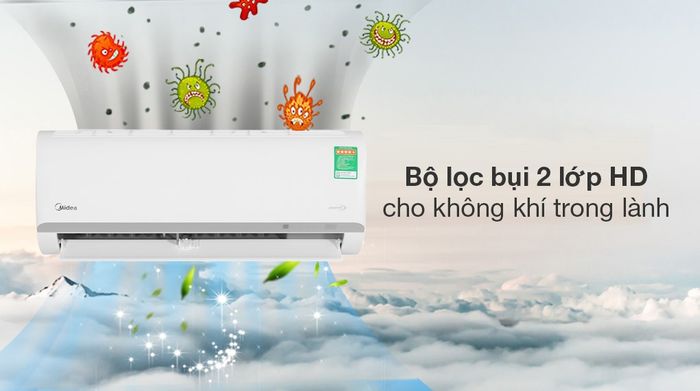 Máy lạnh Midea Inverter 1 HP MAFA-09CDN8 - Khả năng lọc không khí