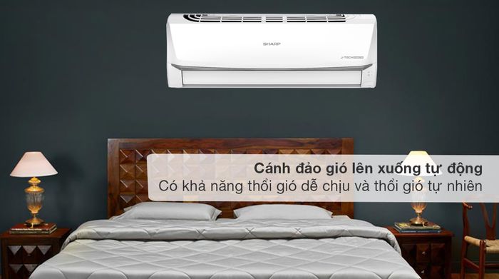 Máy lạnh Sharp Inverter 1.5 HP AH-X13ZEW - Tự động điều khiển cánh đảo gió lên xuống tự động, có khả năng thổi gió dễ chịu và gió tự nhiên