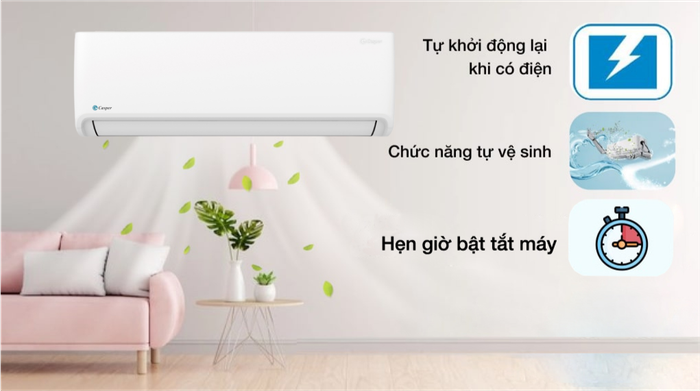Máy lạnh Casper hai chiều Inverter 1 HP GH-09IS33 - Tiện ích sử dụng