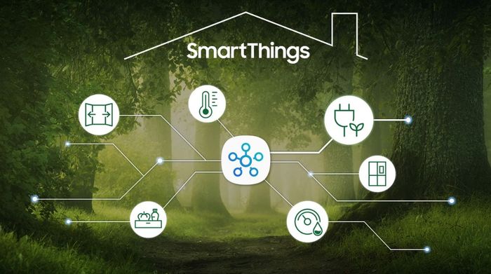 Smarthings trên Tủ lạnh Samsung Inverter 385 lít RT38CB668412SV