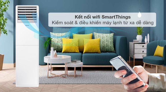 Máy lạnh tủ đứng Samsung Inverter 5 HP AC048BNPDKC/TC - Kết nối SmartThings trên điện thoại điều khiển từ xa tiện lợi