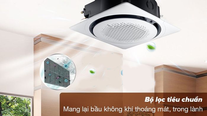 Máy lạnh âm trần Cassette 360 độ Samsung Inverter 5 HP AC140TN4PKC/EA - Bộ lọc tiêu chuẩn mang lại bầu không khí trong lành cho căn phòng