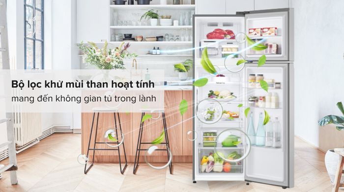 Tủ lạnh LG Inverter 266 Lít GV-B262WB - Công nghệ kháng khuẩn, khử mùi