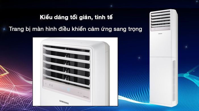 Máy lạnh tủ đứng Samsung Inverter 5 HP AC048BNPDKC/TC - Kiểu dáng tối giản, trang bị màn hình điều khiển cảm ứng dễ sử dụng