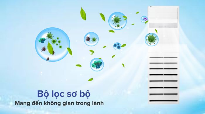 Máy lanh tủ đứng LG Inverter 5 HP ZPNQ48GT3A0 - Bộ lọc sơ bộ