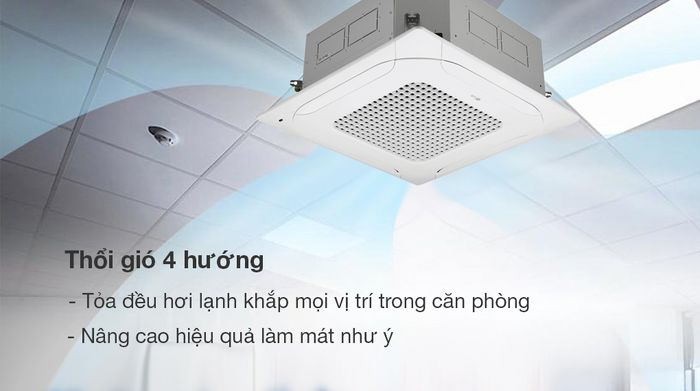 Máy lạnh âm trần LG Inverter 2.5 HP ZTNQ24GPLA0 - Thổi gió 4 hướng làm mát mọi vị trí theo ý muốn của người dùng