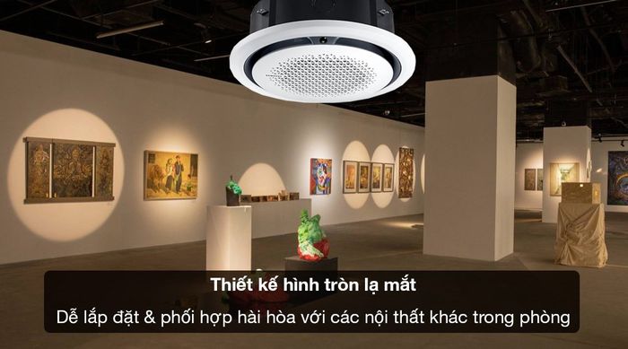 Máy lạnh âm trần Cassette 360 độ Samsung Inverter 5 HP AC140TN4PKC/EA - Thiết kế hình tròn lạ mắt, dễ lắp đặt