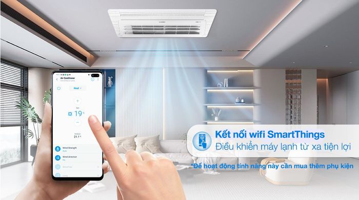 Máy lạnh âm trần 1 hướng Samsung Inverter 2.5 HP AC071TN1DKC/EA - Kết nối wifi