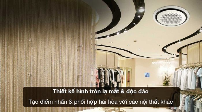 Máy lạnh âm trần Cassette 360 độ Samsung Inverter 5 HP AC140TN4PKC/EA 3 Pha - Kiểu thiết kế tròn lạ mắt, độc đáo tạo điểm nhấn cho không gian sống