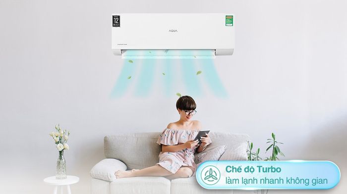 Máy lạnh AQUA Inverter 1 HP AQA-RUV10XAW2 - Chế độ Turbo