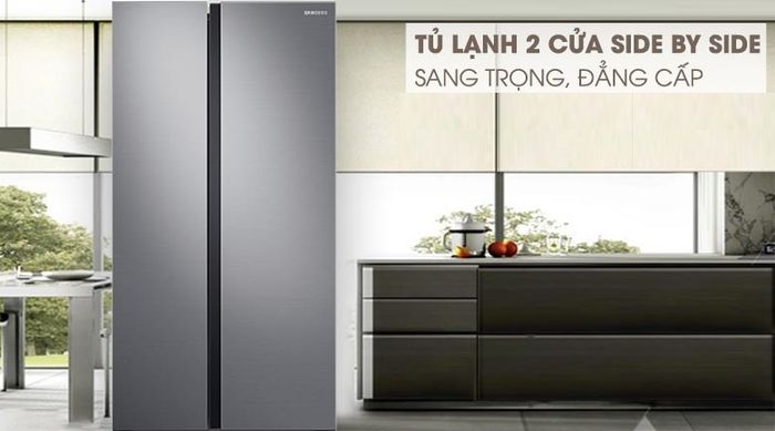 Tủ lạnh Samsung Inverter 655 lít RS62R5001M9/SV - Thiết kế Side by side