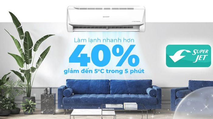 Máy lạnh Sharp Inverter 1.5 HP AH-X13ZEW - Công nghệ làm lạnh nhanh