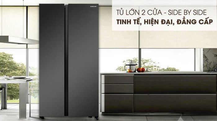Tủ lạnh Samsung Inverter 655 lít Side by Side RS62R5001B4/SV - Thiết kế Side by Side