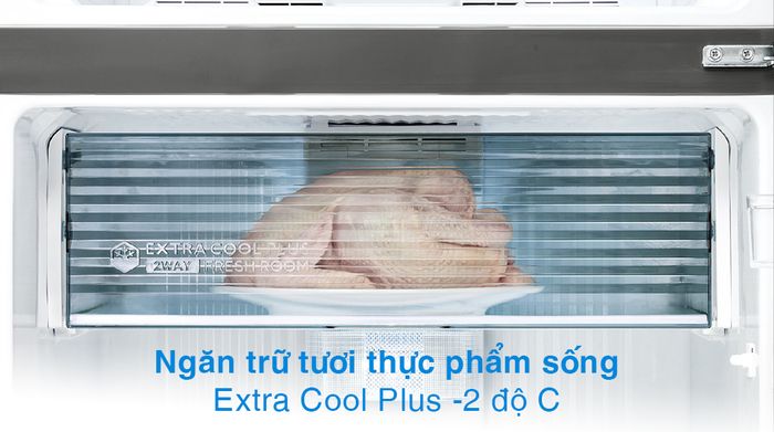 Tủ lạnh Sharp Inverter 360 lít SJ-XP382AE-DS - Ngăn đông mềm