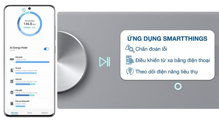 Máy sấy bơm nhiệt Samsung Bespoke AI 9 kg DV90BB9440GH/SV