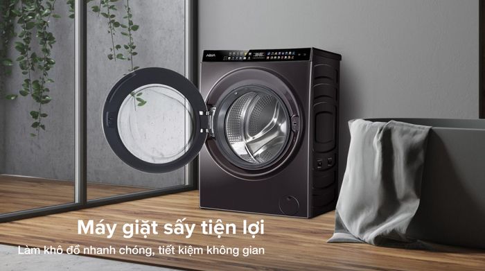 Máy giặt sấy Aqua Inverter 15 Kg AQD-DH1500G PP - Máy giặt sấy tiện lợi