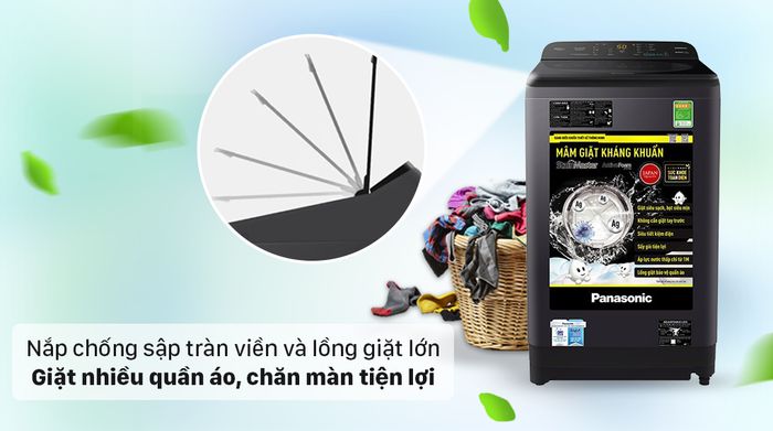 Máy giặt Panasonic 9 Kg NA-F90A9BRV - Nắp máy