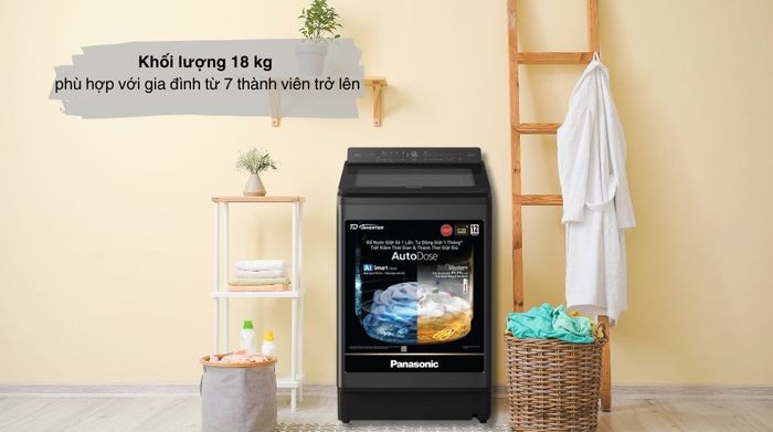 Máy giặt Panasonic Inverter 18 kg NA-FD180W3BV - khối lượng