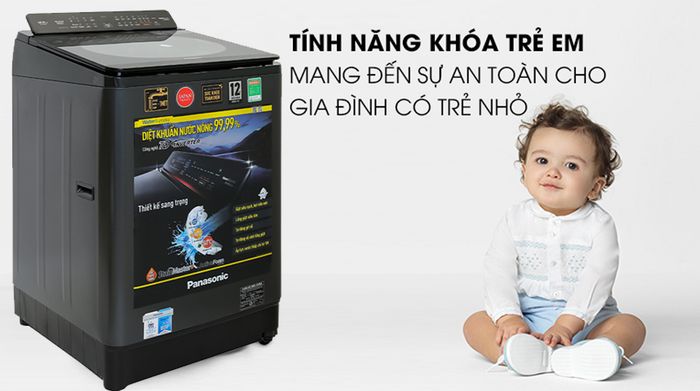 Máy giặt Panasonic Inverter 12.5 Kg NA-FD125V1BV - Khóa trẻ em