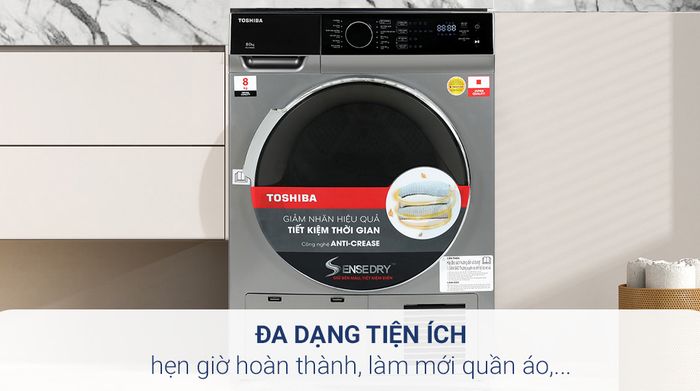 Máy sấy ngưng tụ Toshiba 8 kg TD-K90MEV(SK) - Tiện ích