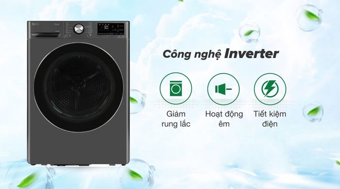 Máy sấy bơm nhiệt LG 10.5 kg DVHP50B - Công nghệ Inverter