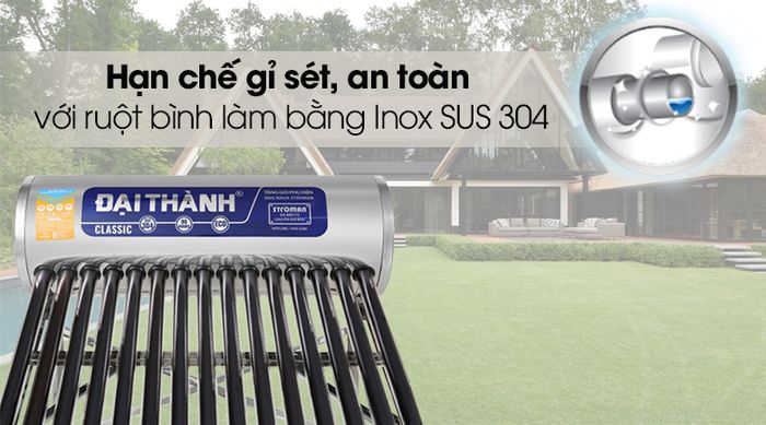 Máy nước nóng năng lượng mặt trời Đại Thành 160 lít Classic 58-15 - Ruột bình