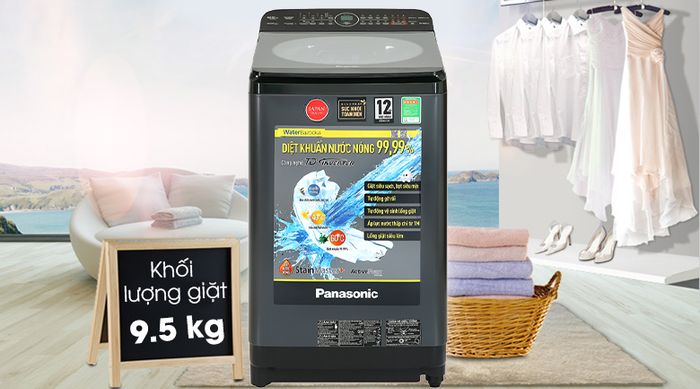 Máy giặt Panasonic Inverter 9.5 Kg NA-FD95V1BRV-Khối lượng giặt 9.5kg, phù hợp gia đình trên 6 người