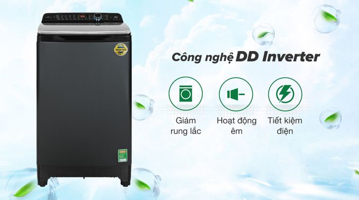 Máy giặt Aqua Inverter 12 kg AQW-DR120HT BK - Công nghệ DD inverter