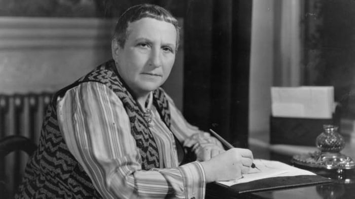 Gertrude Stein cleverly incorporated her iconic line,