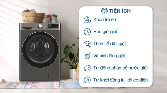 Máy giặt sấy LG FV1414H3BA